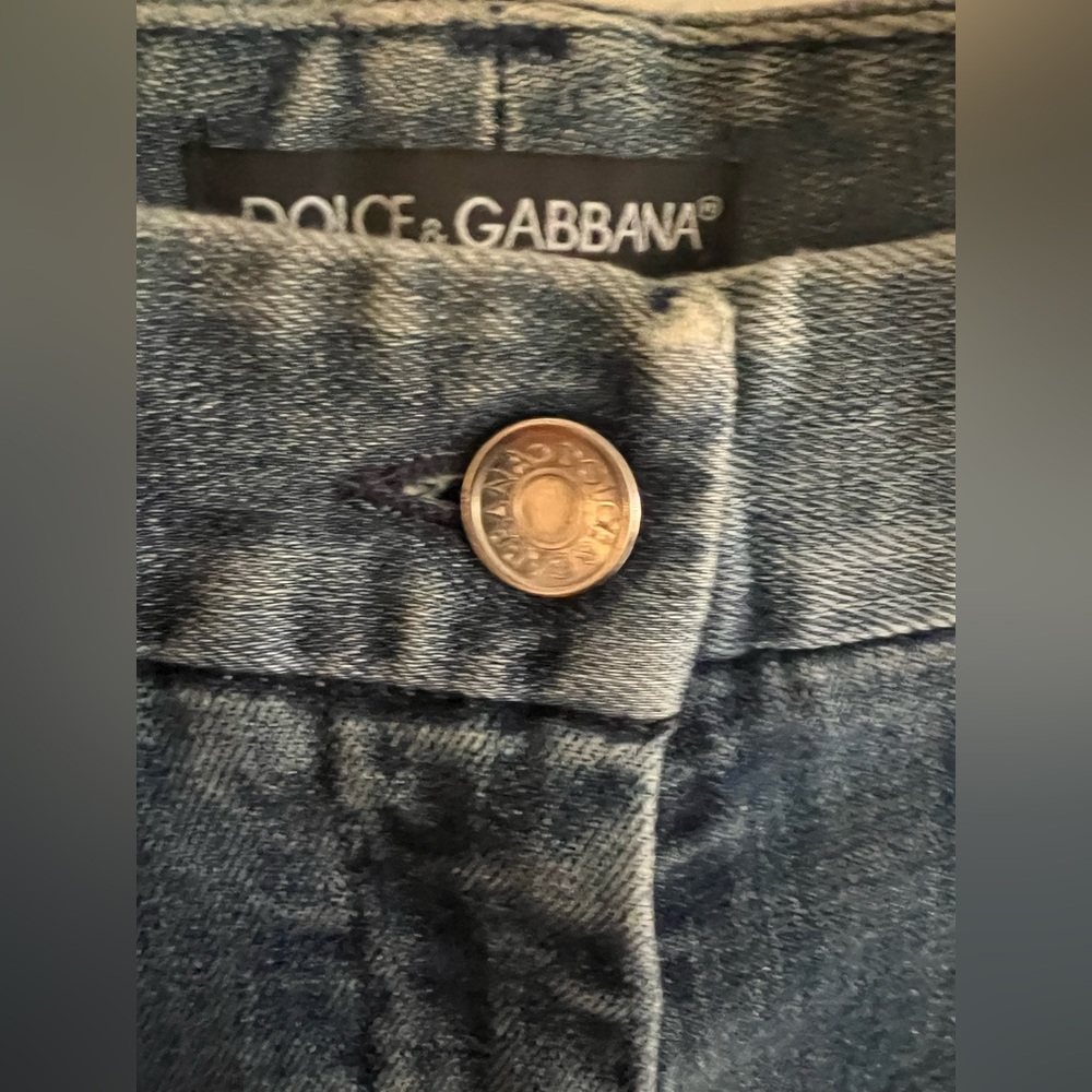 Vintage New Dolce & Gabbana Light Blue Flare Jeans Italy Size 40 Authentic - Picture 7 of 14